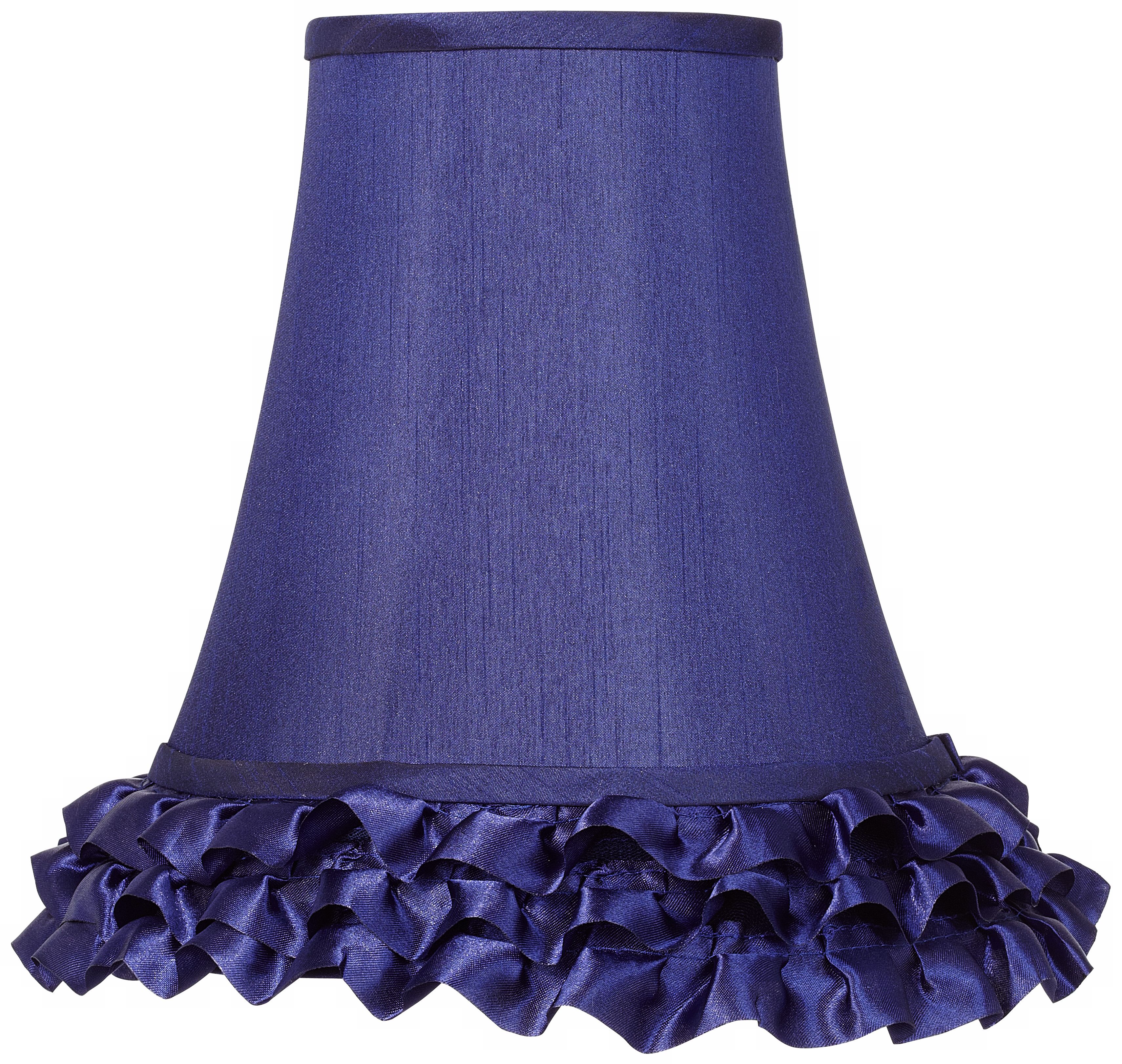 Navy Blue Ruffle Bell Shade 5x10x10 (Spider)