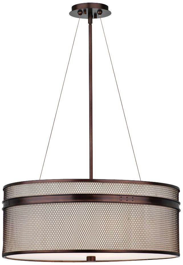 Forecast I Beam 24 1/2" Wide Merlot Bronze Pendant Light