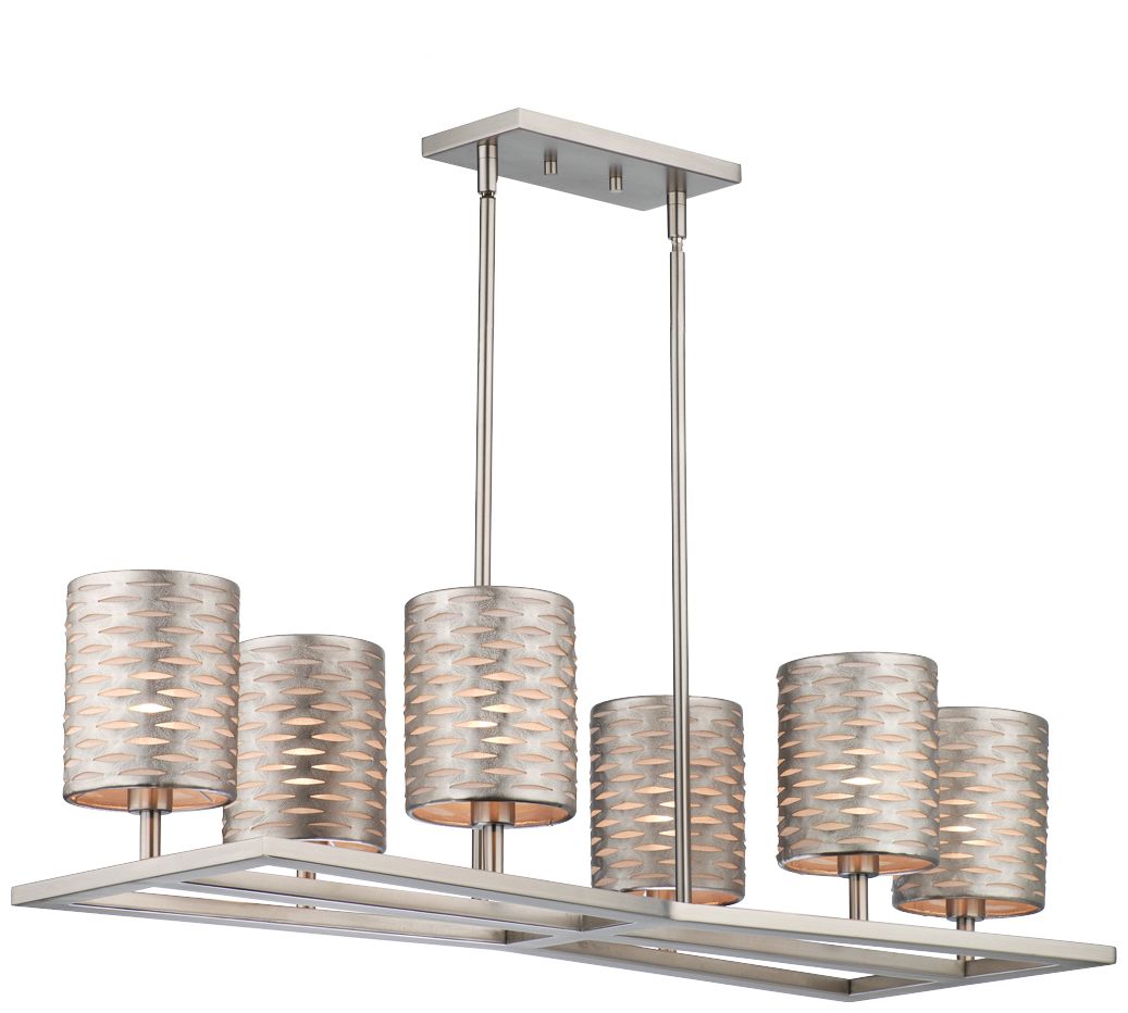 Forecast Cabaret 36 1/2" Wide Satin Nickel Pendant Light