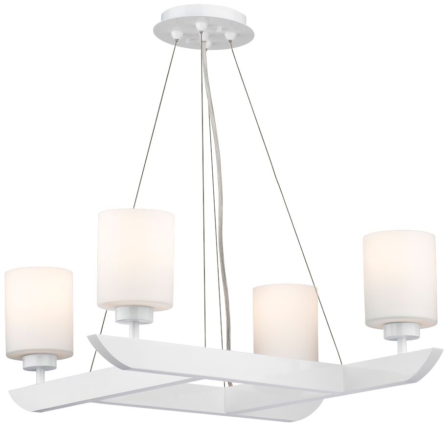 Forecast Attitude 27 1/2" Wide Gloss White Chandelier