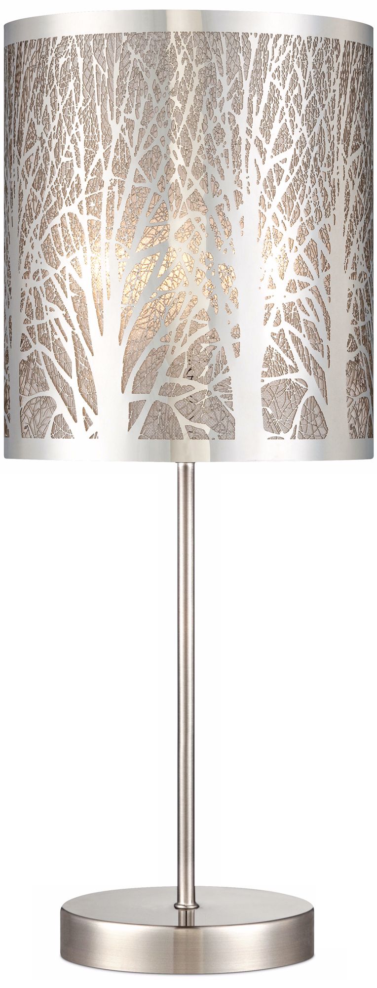 Cut-Out Steel Tree Pattern 19 1/2" High Accent Table Lamp