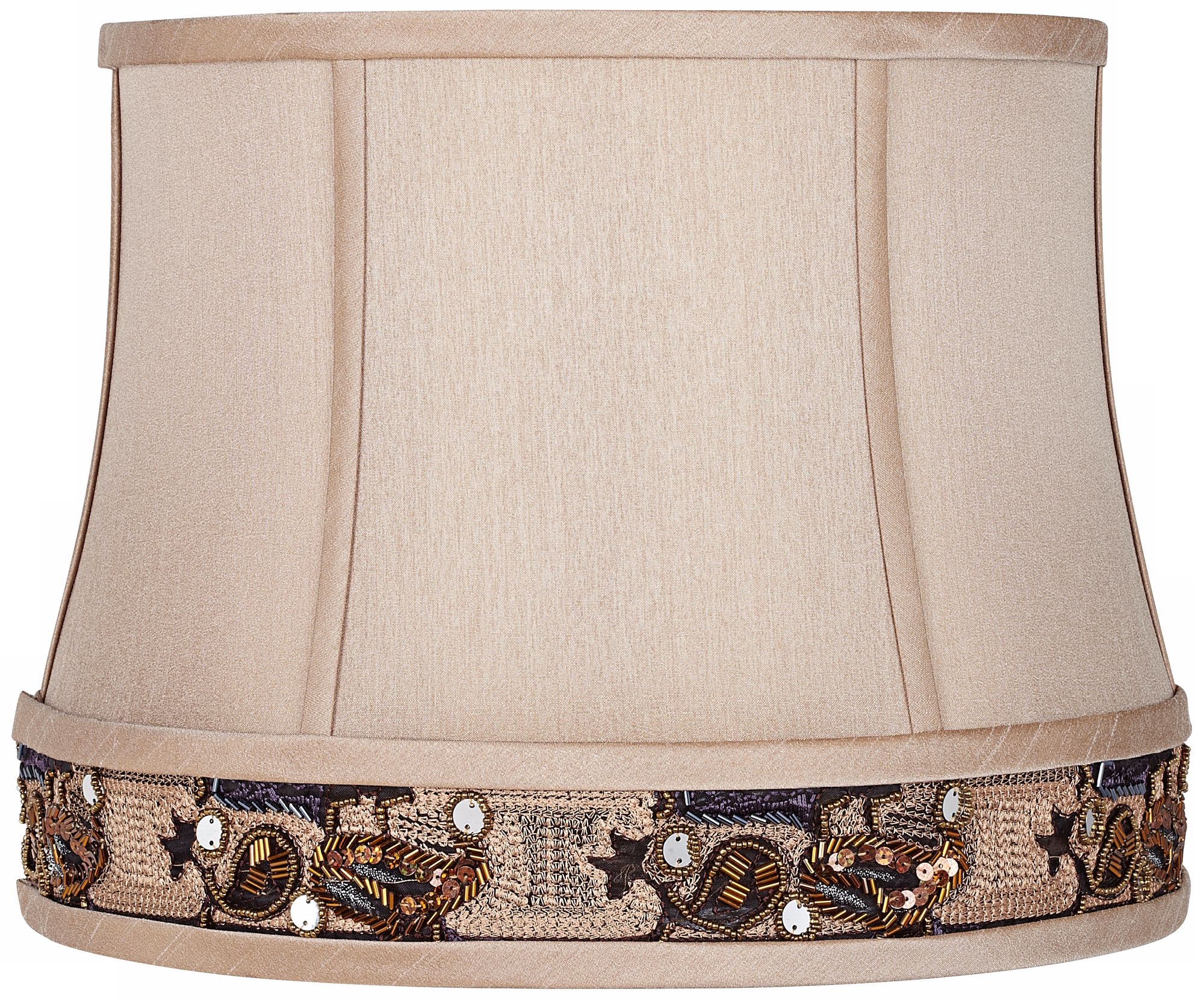 Tall Drum Lamp Shades on Dark Tan With Gallery Trim Drum Lamp Shade 12x14x11  Spider