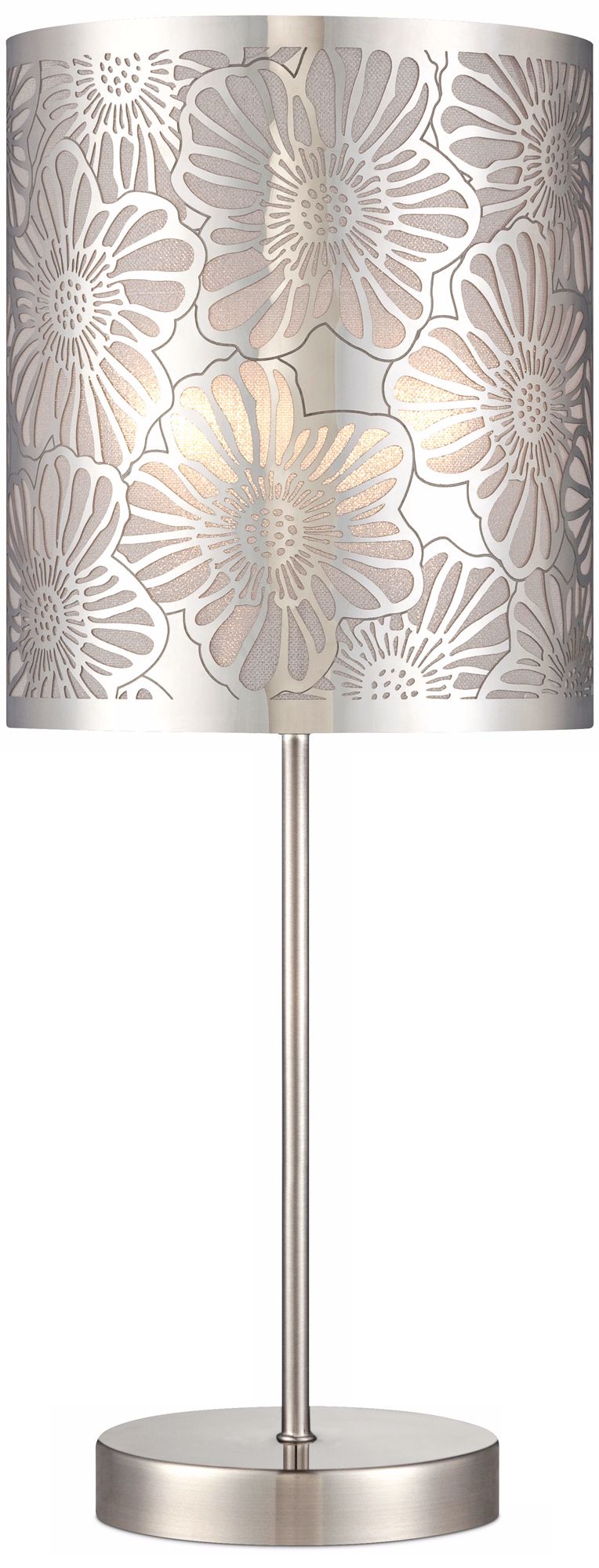 Cut-Out Steel Flower Pattern 19 1/2" High Accent Table Lamp