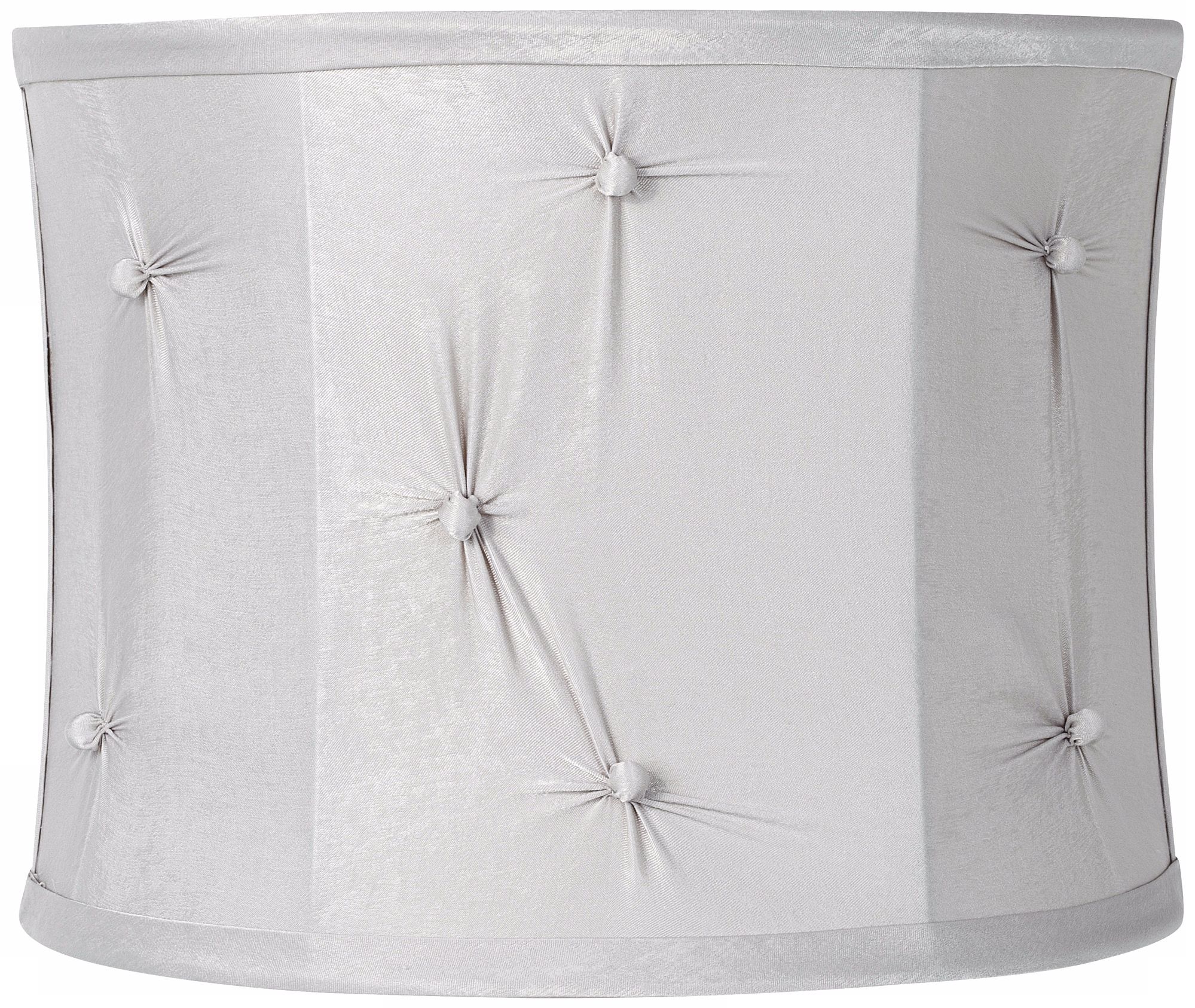 Brushed Dove Gray Pinched Drum Lamp Shade 11x11x8.5 (Spider)