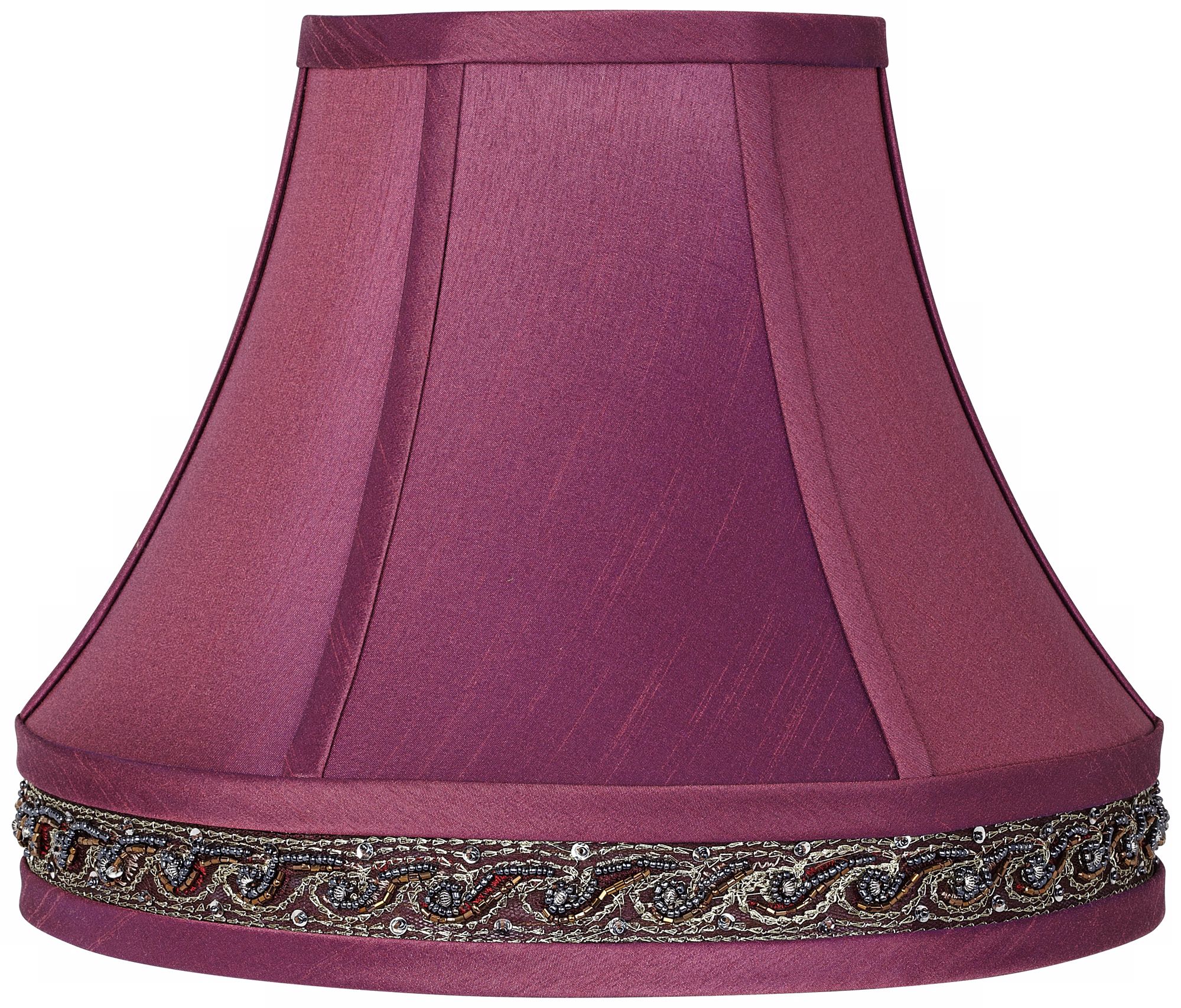 Grape Purple Embroidered Gallery Lamp Shade 6x12x10 (Spider)