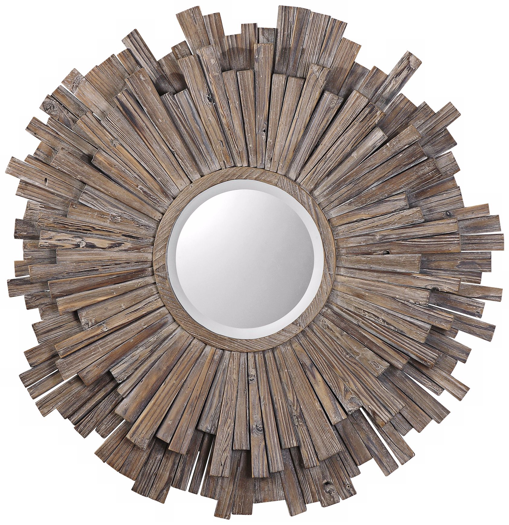 Uttermost Vermundo Circular 43" Wide Wood Wall Mirror