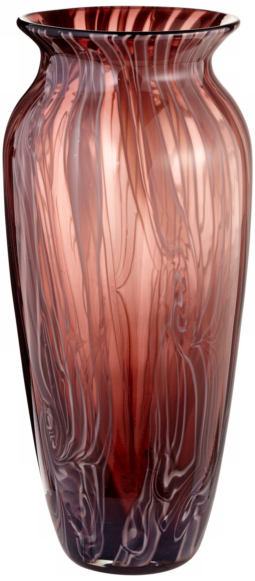 Large Handmade Purple Swirl Pillar Vase