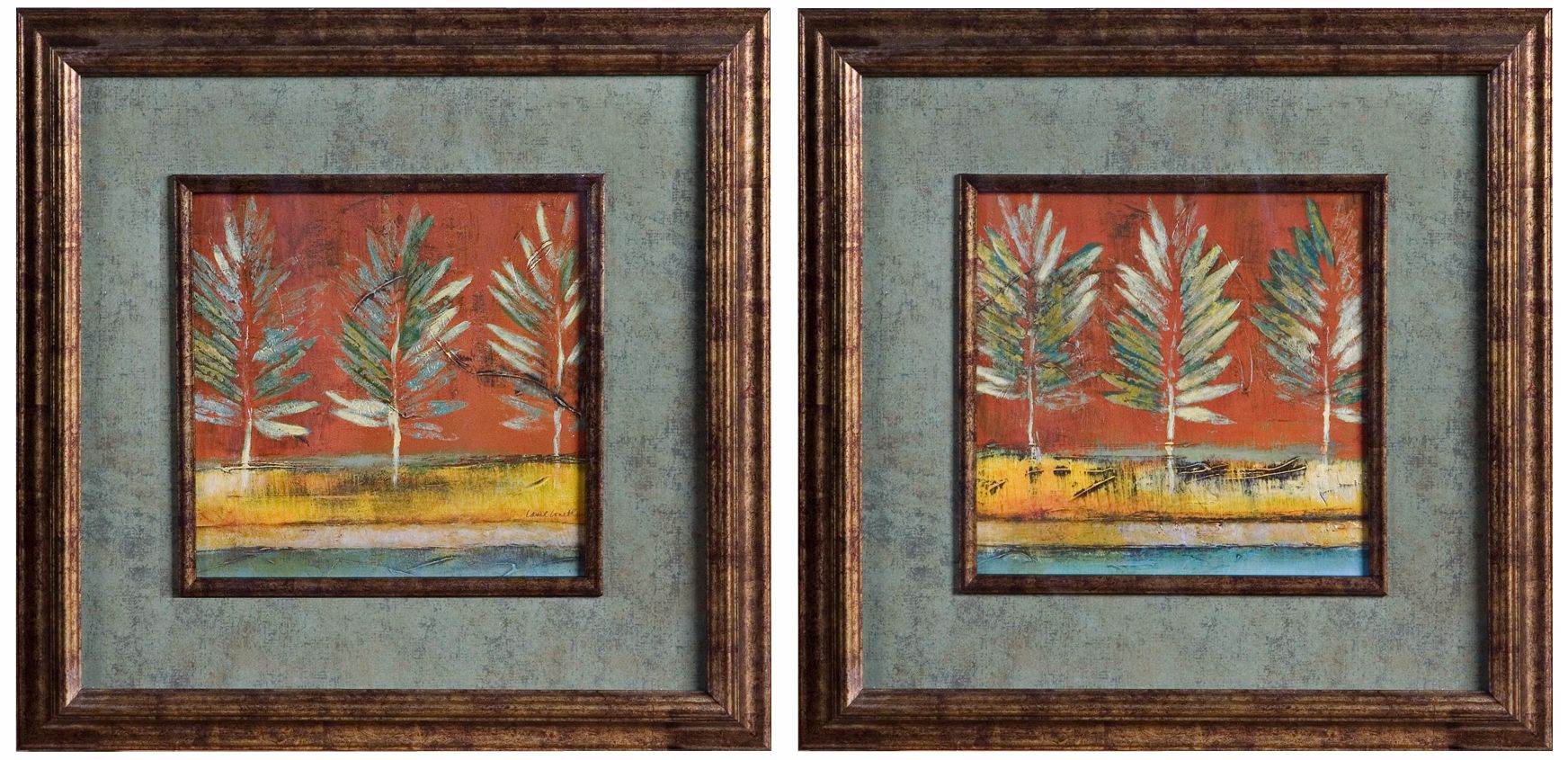 Uttermost Set of 2 Island Square I and II 22" Wide Wall Art