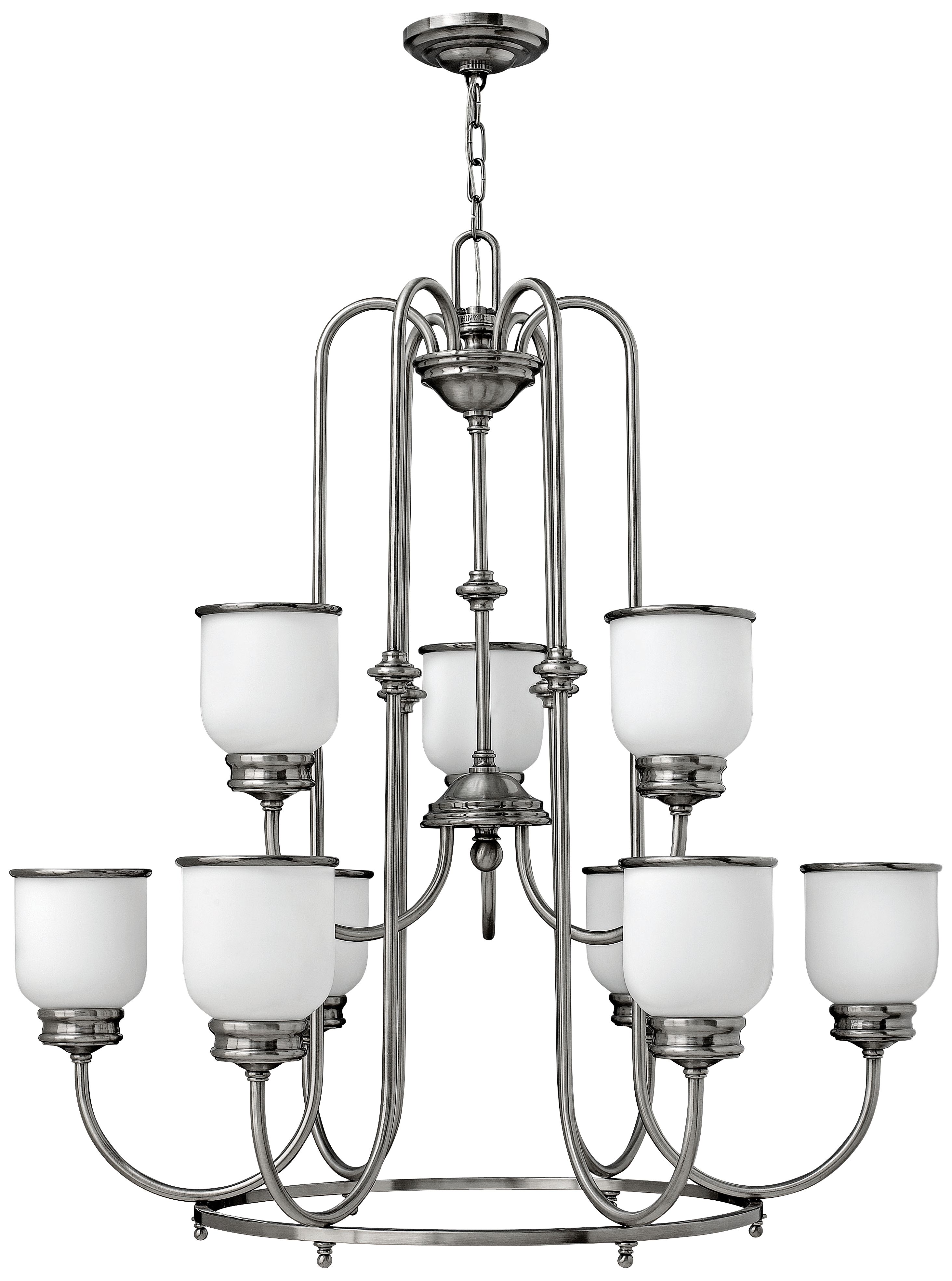 Hinkley Easton Collection 9-Light 32" Wide Nickel Chandelier