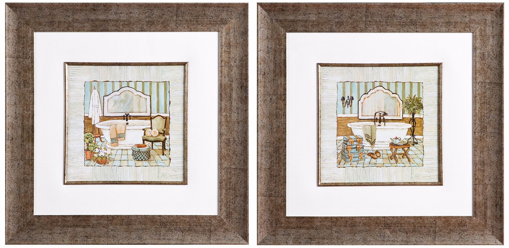 Uttermost Set of 2 Vintage Luxe 24 1/2" Wide Wall Art