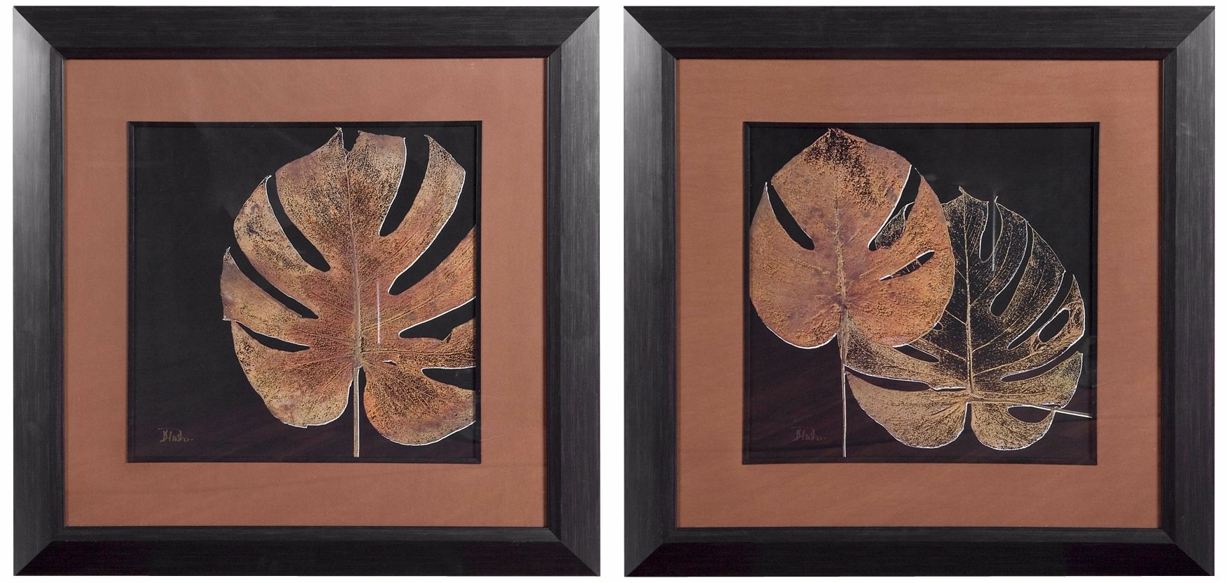 Uttermost Set of 2 Black Balazo 33 3/4" Wide Wall Art