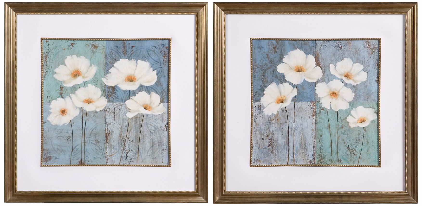 Uttermost Set of 2 Flower Fields 31 1/2" Wide Wall Art