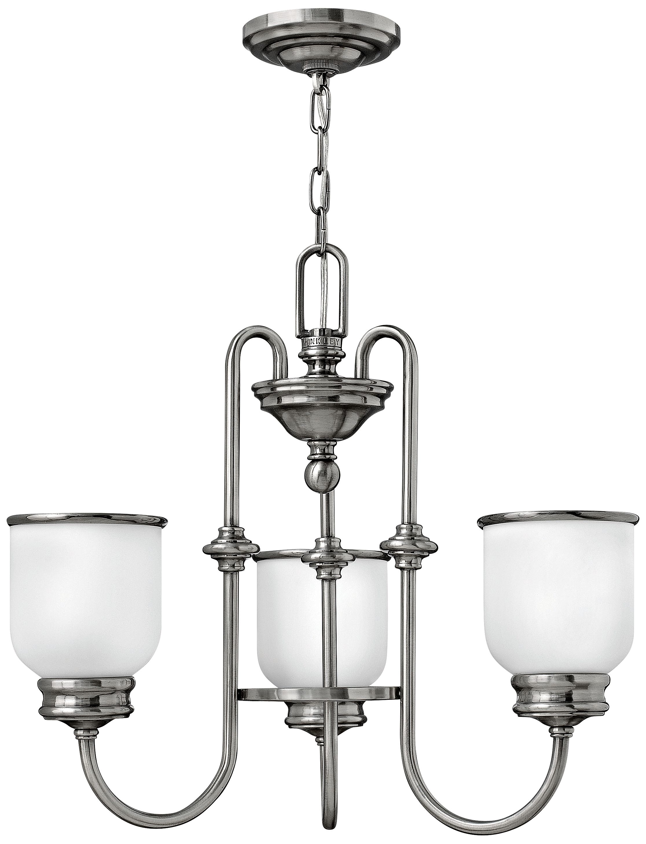 Hinkley Easton Collection 3-Light 22" Wide Nickel Chandelier