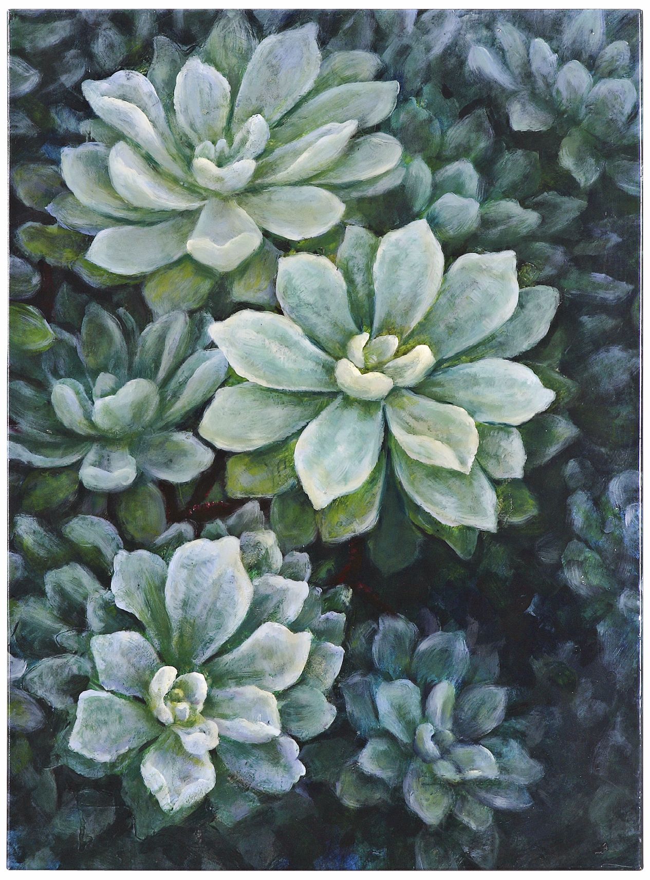 Uttermost 38" High Succulent Serenade Hand-Painted Wall Art