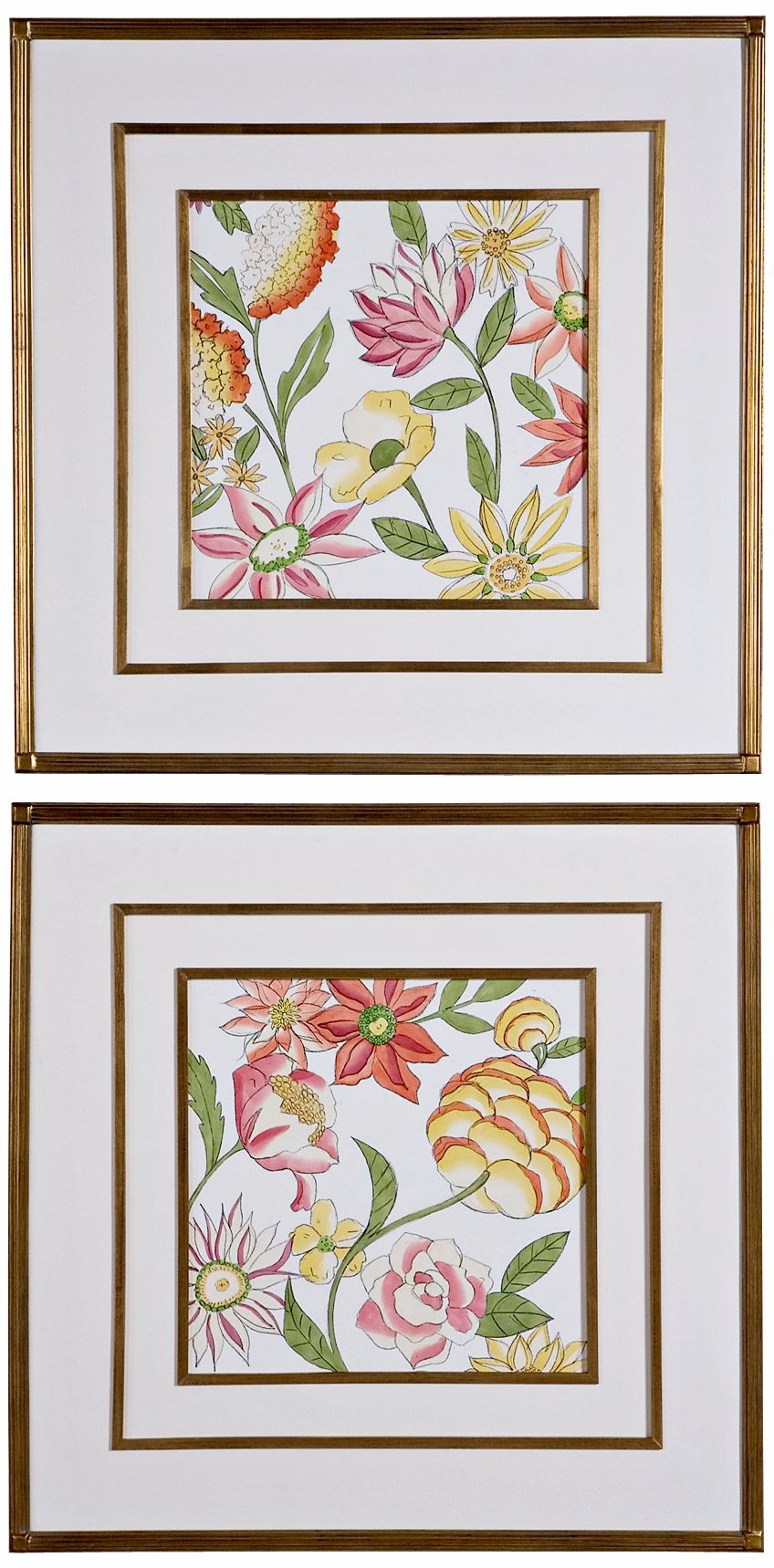Uttermost Set of 2 Garden Bouquet I,II Floral Wall Art