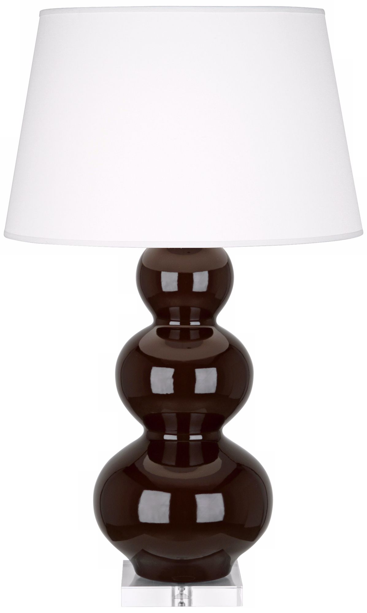 Robert Abbey Chocolate Triple Gourd Ceramic Buffet Lamp