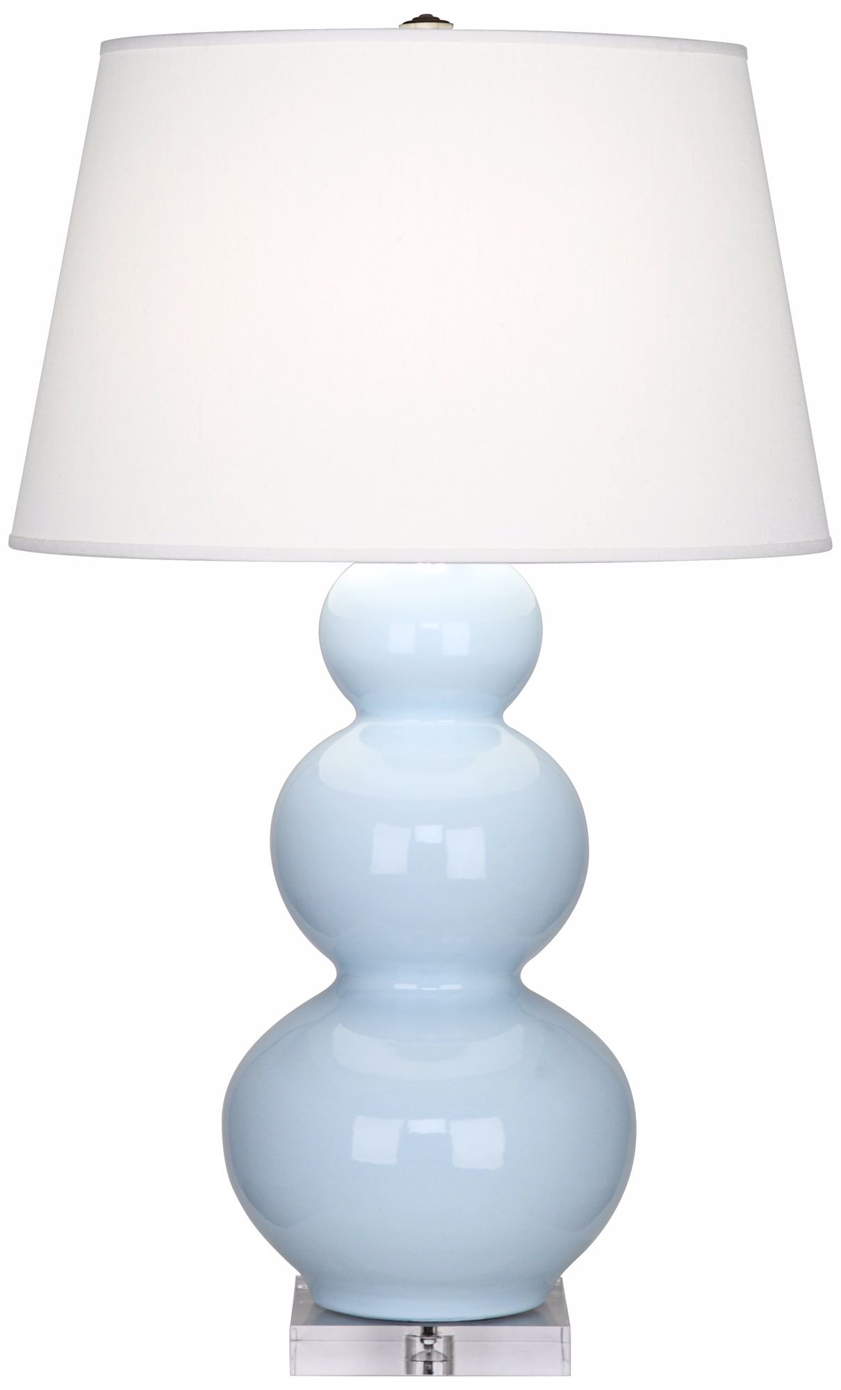 Robert Abbey Light Blue Triple Gourd Ceramic Buffet Lamp