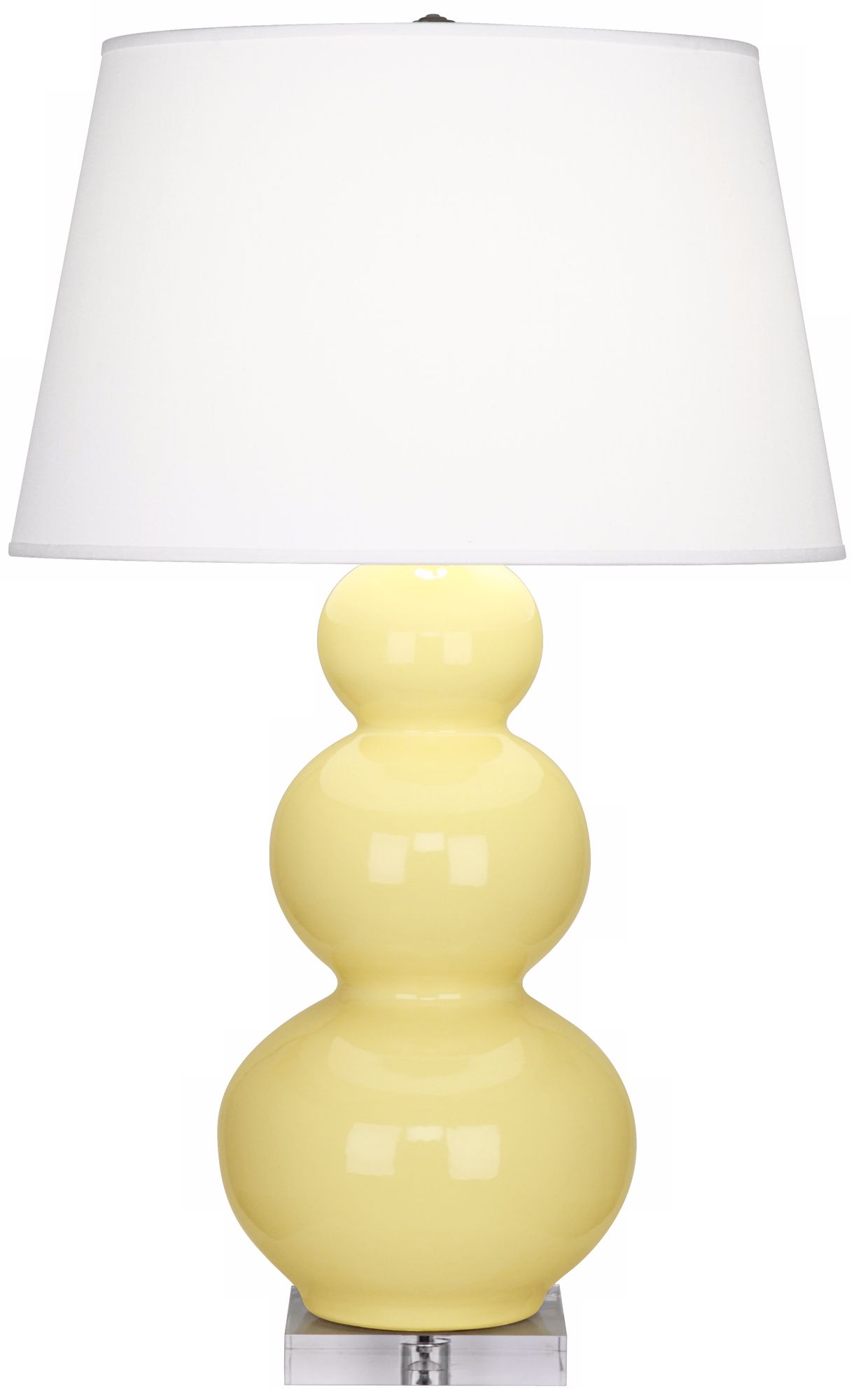 Robert Abbey Butter Triple Gourd Ceramic Buffet Lamp