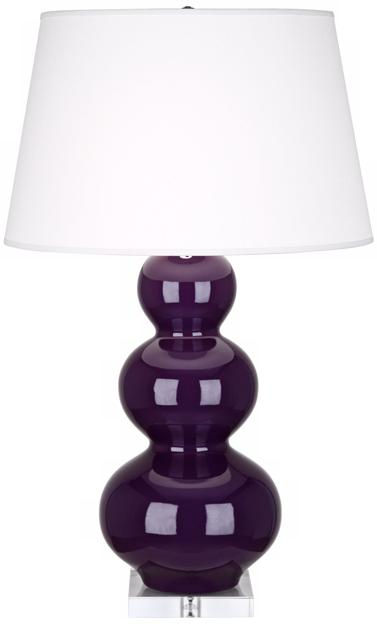 Robert Abbey Amethyst Triple Gourd Ceramic Buffet Lamp