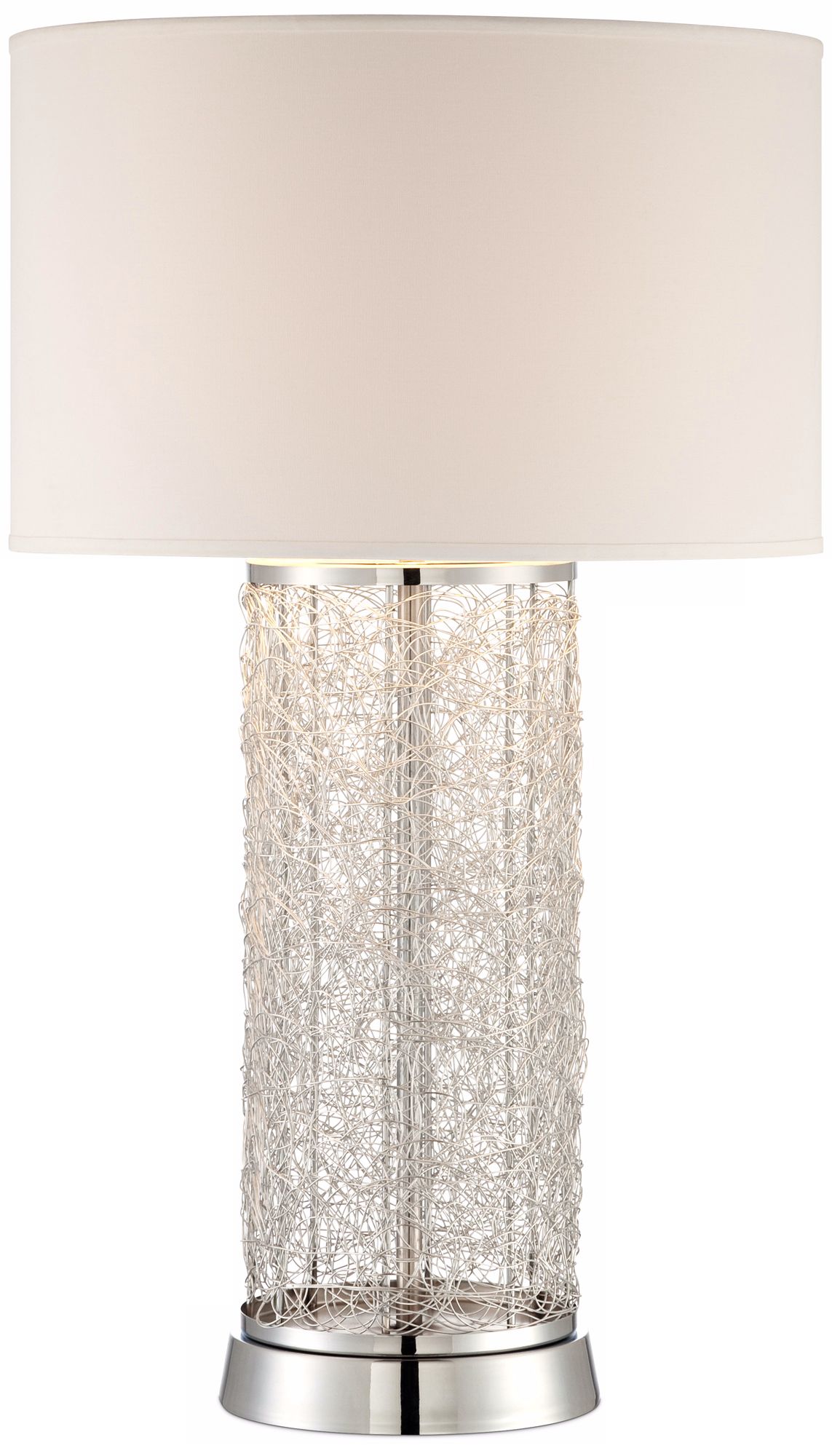 Possini Euro Design Wrapped Wire Cylinder Table Lamp