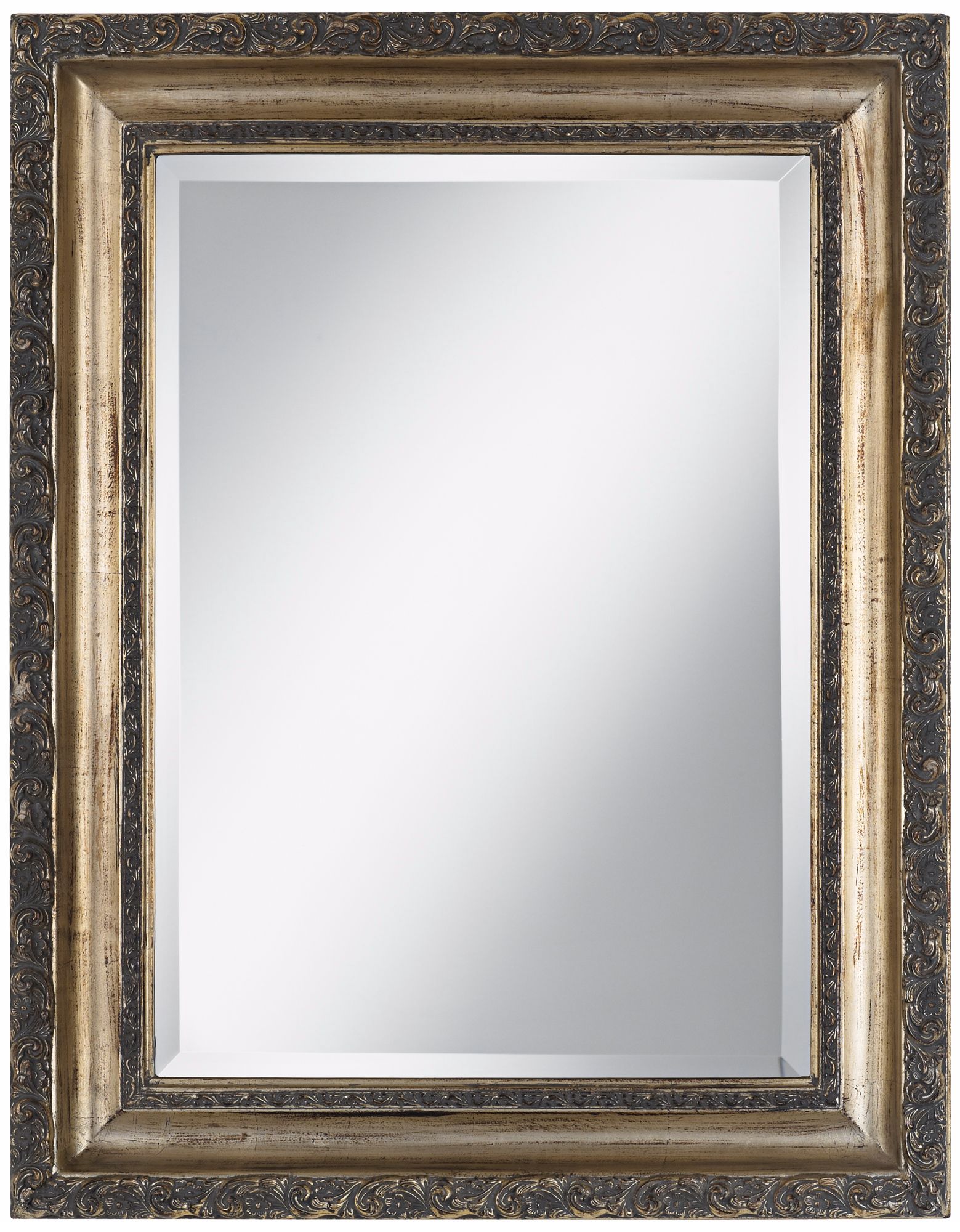Traditional Champagne Acanthus 35 1/2" High Wall Mirror