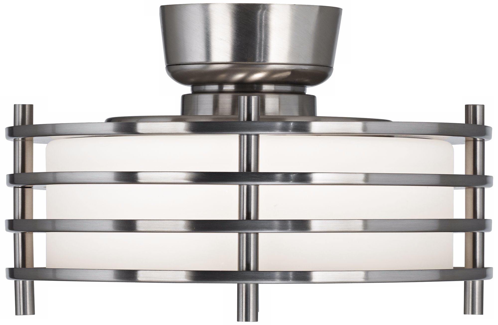 Satin Nickel Opal Glass Universal Light Kit