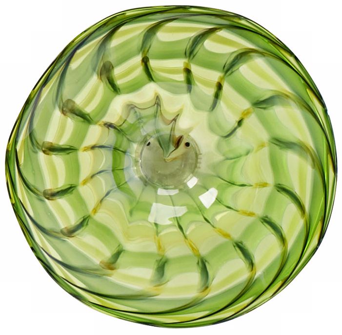 Medium Francisco Green and Yellow Glass Plate