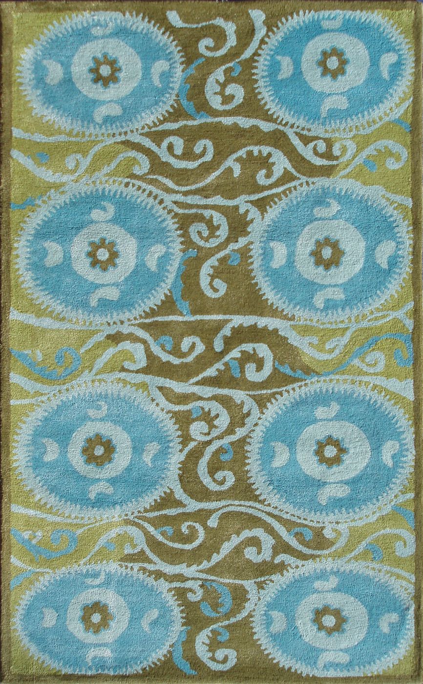 Camden Collection Suzani Tile Blue Area Rug