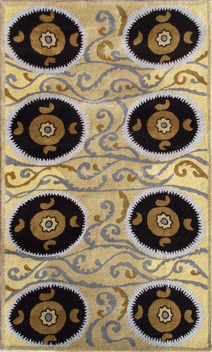 Maison Collection Suzani Tile Black Area Rug