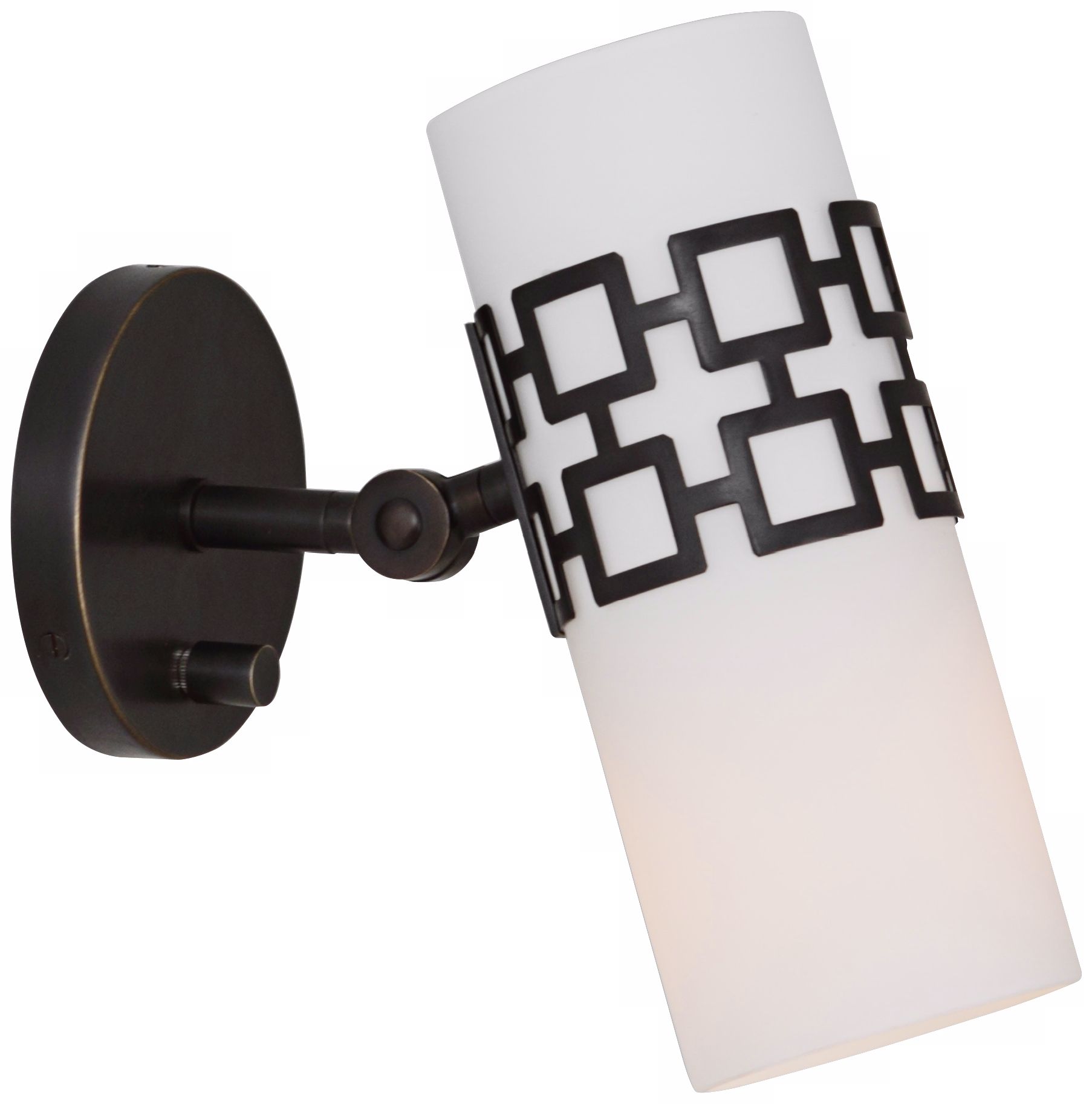 Jonathan Adler Parker Bronze Plug-In Swing Arm Wall Lamp