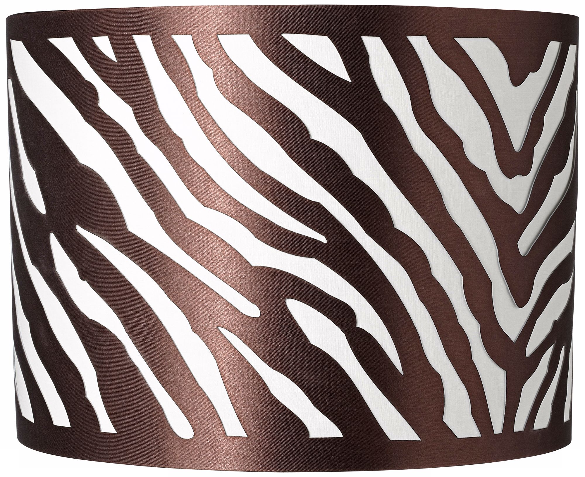 Laser Cut Zebra Drum Lamp Shade 13.5x13.5x10 (Spider)