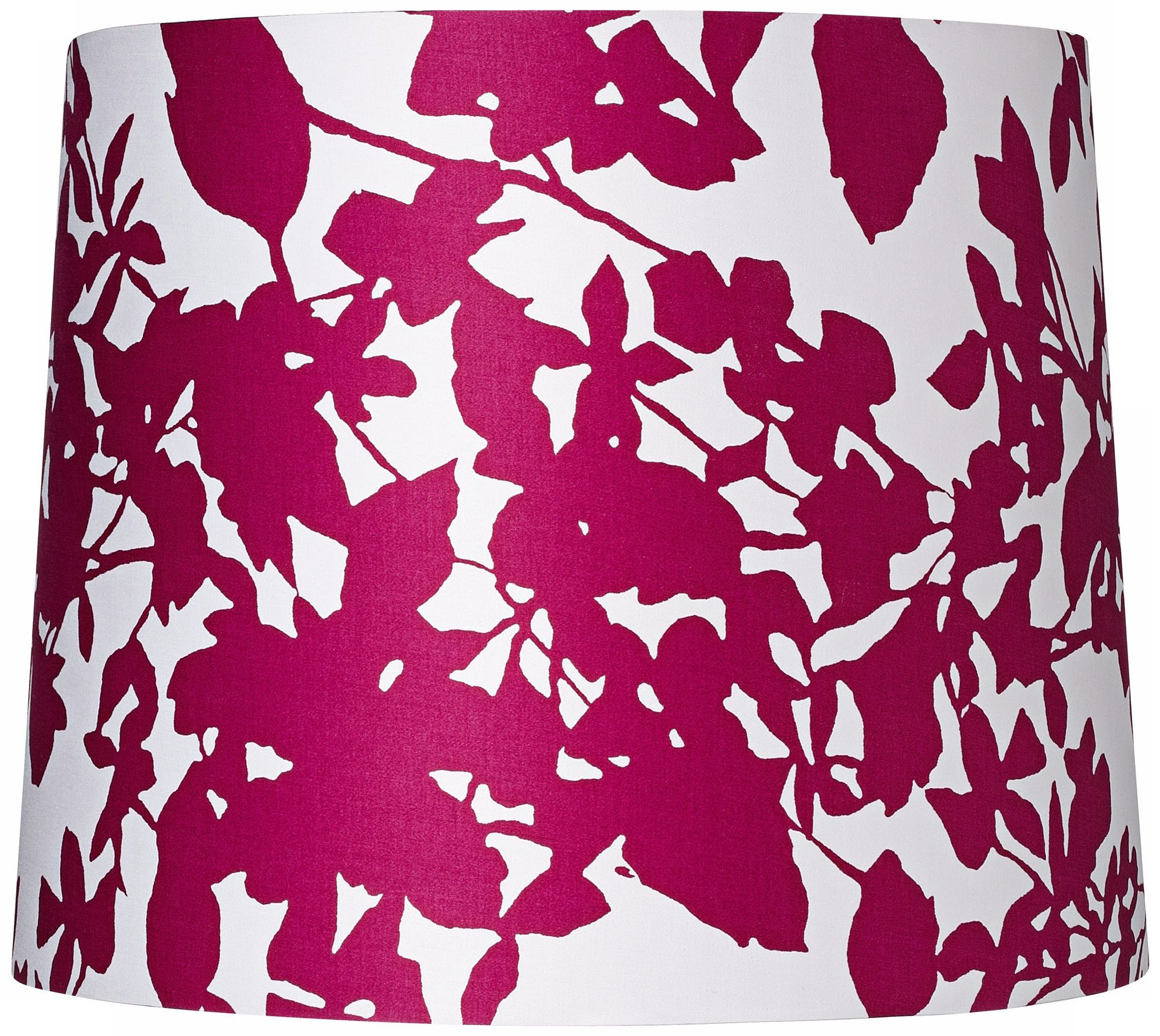 Plum Floral Silhouette Drum Shade 12x13.5x9 (Spider)