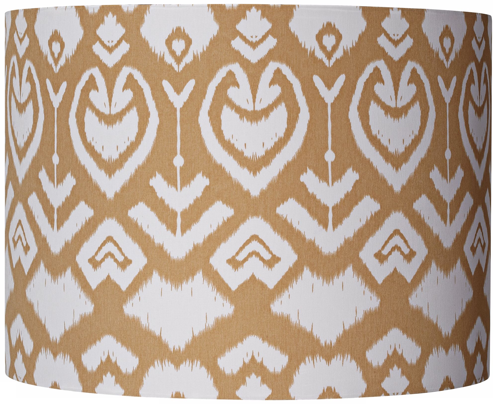 Tan Ikat Pattern Drum Shade 12x12x9 (Spider)