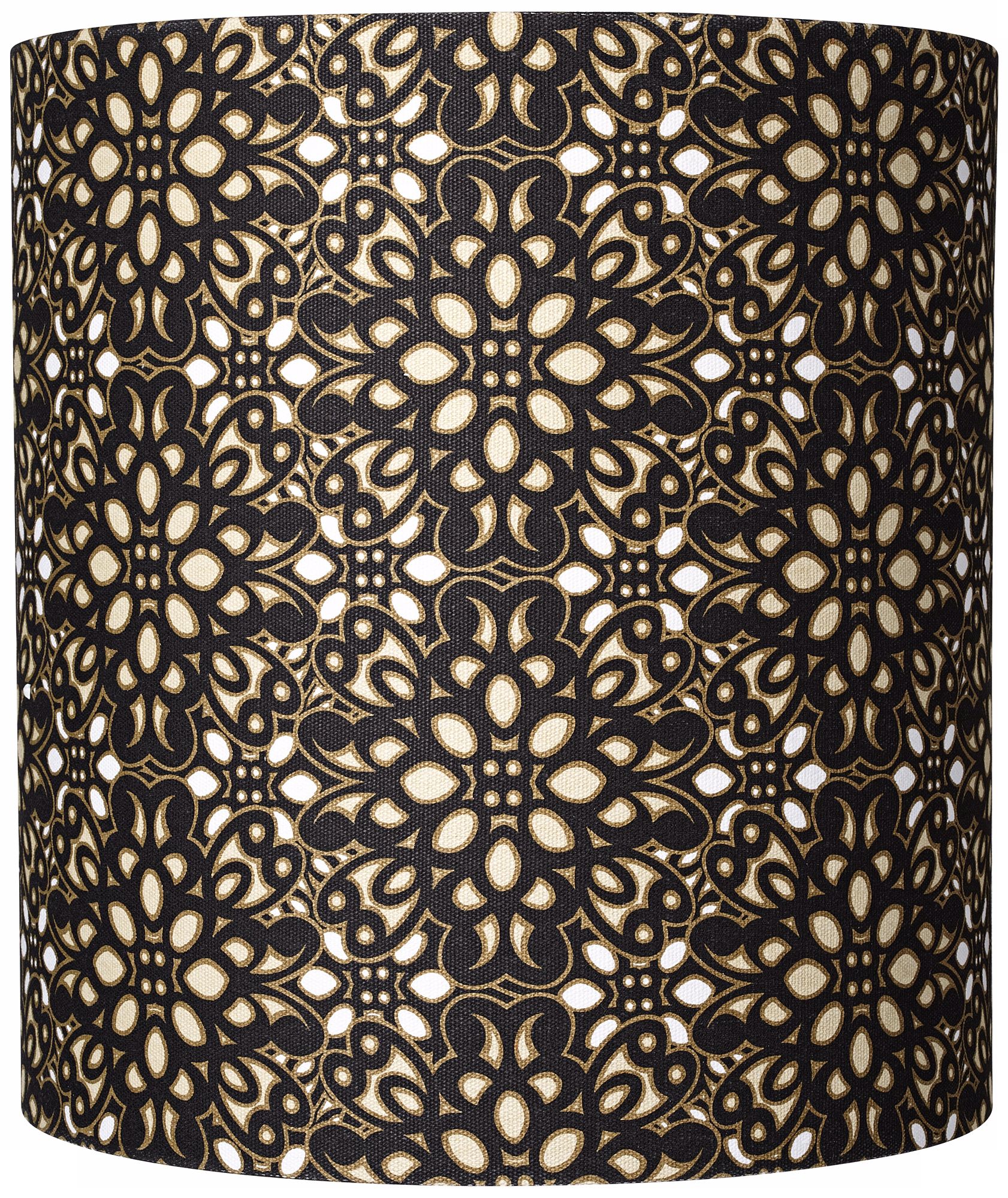 Floral Medallions Fabric Shade 11.5x11.5x12.5 (Spider)