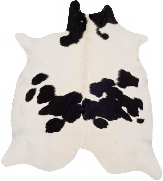 Black and White COH211B 4'6"x6'6" Cowhide Area Rug