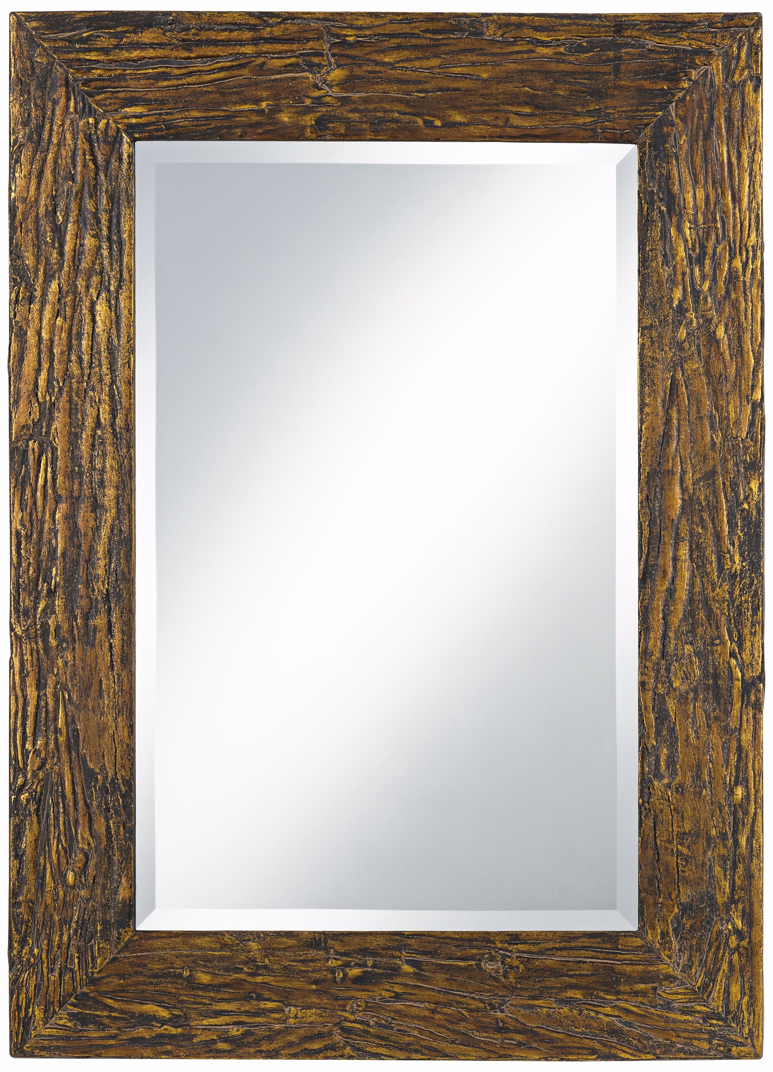 Uttermost Coaldale Antique Gold 39" High Wood Wall Mirror