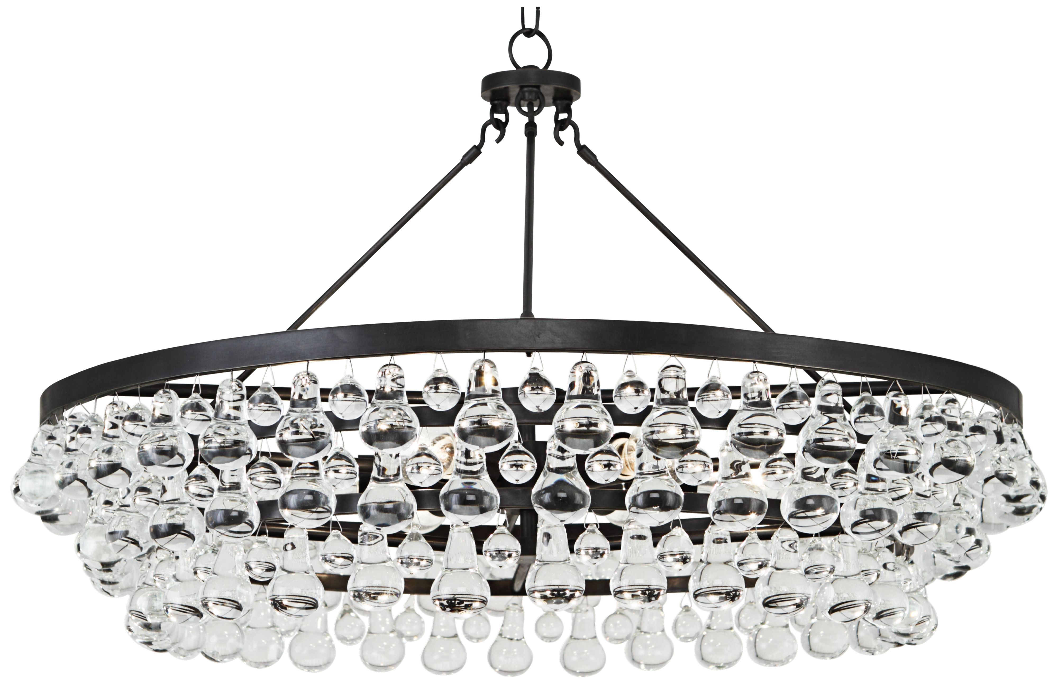 Robert Abbey Bling Collection Large Deep Bronze Chandelier