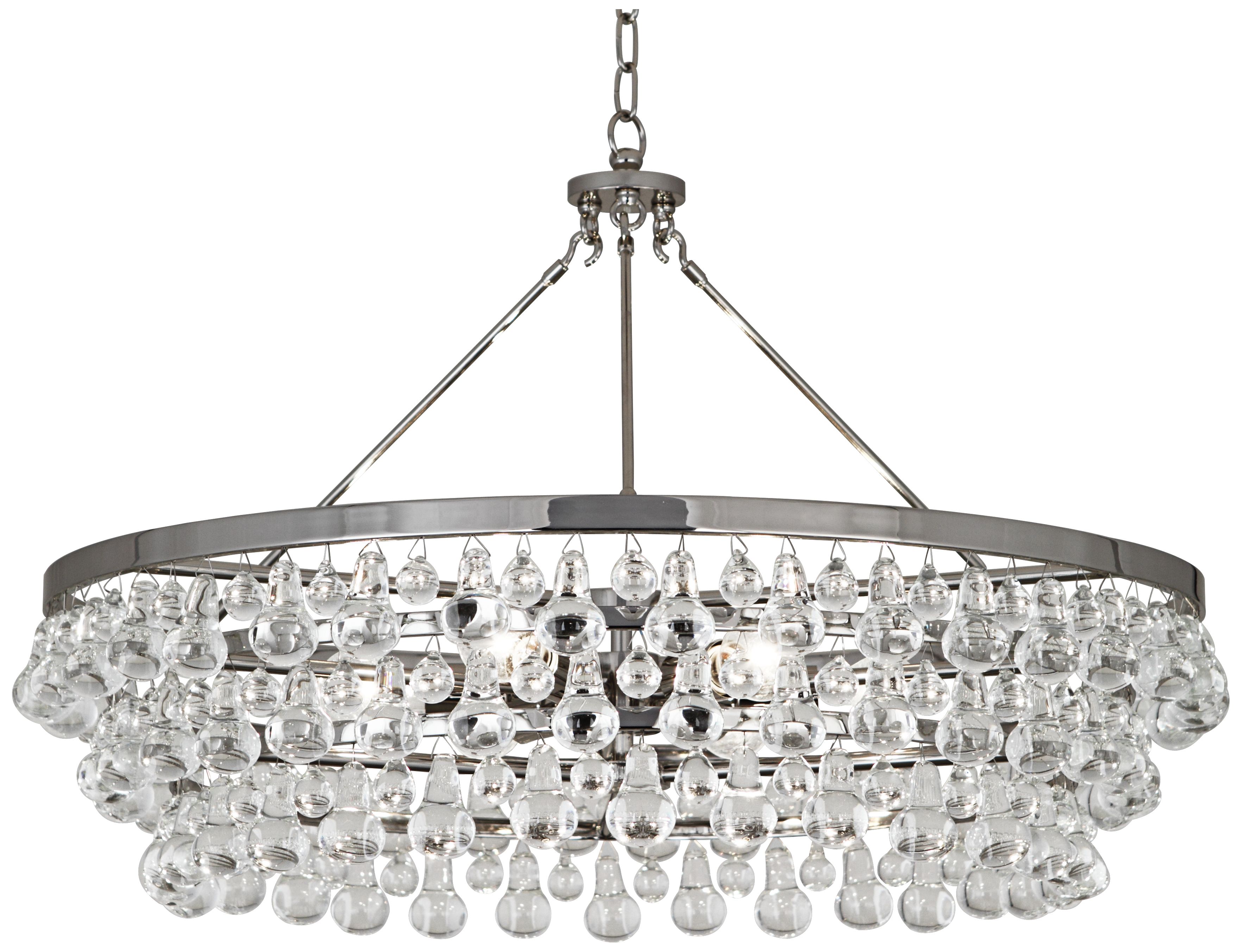 Robert Abbey Bling Collection Large Nickel Chandelier