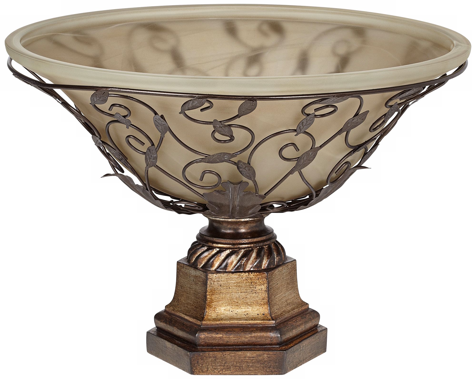 Classic Bronze Marble Glass Bowl