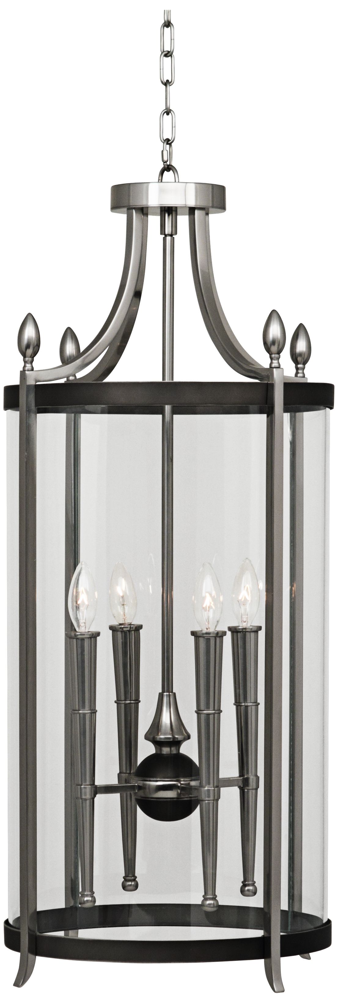 Robert Abbey Warwick Large Antique Silver Pendant Light