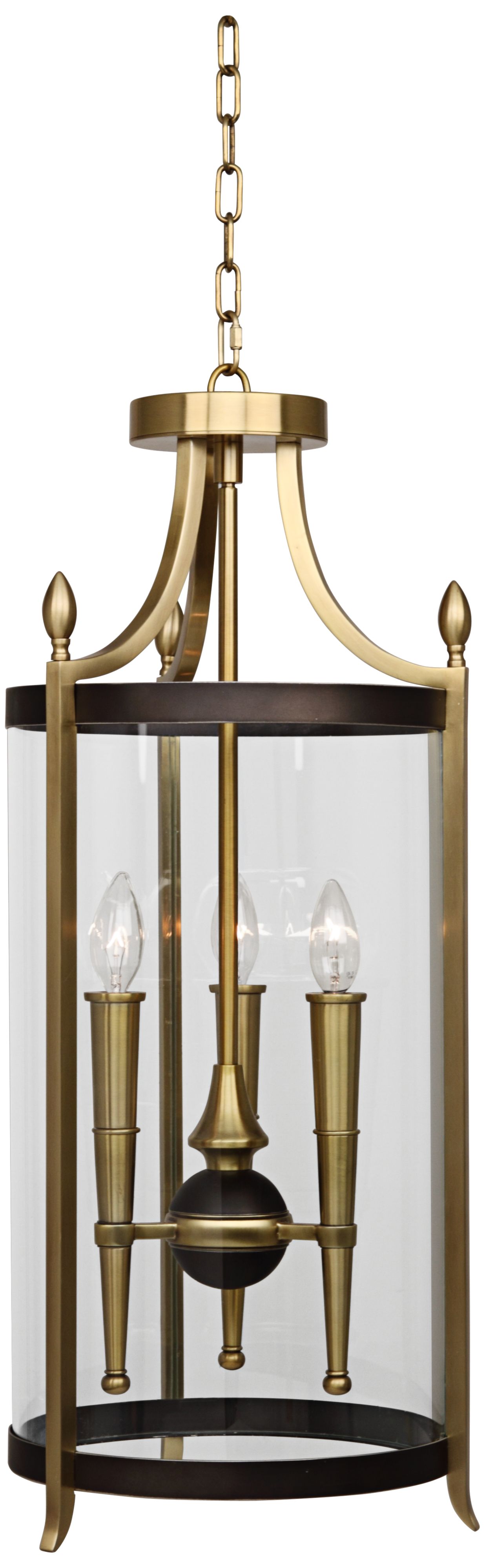Robert Abbey Warwick Small Antique Brass Pendant Light