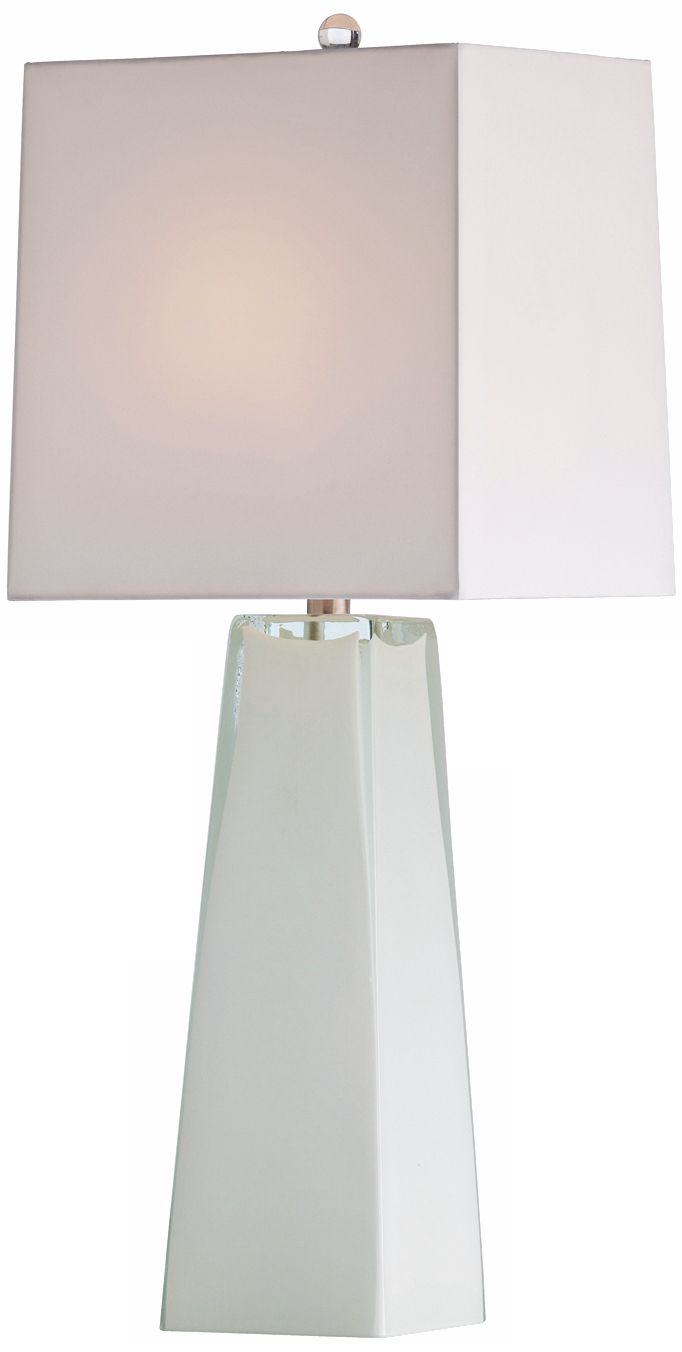 Arteriors Home Roma White Cased Glass Table Lamp