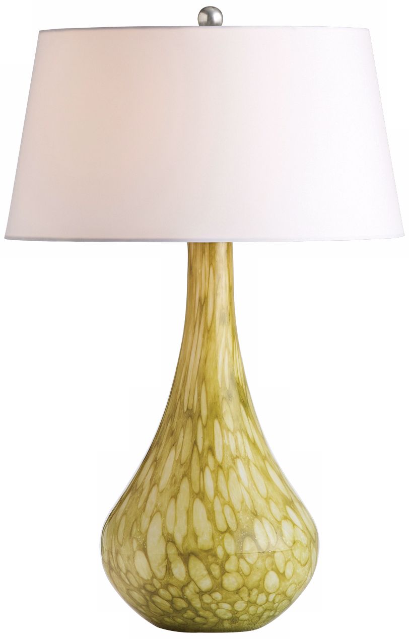 Arteriors Home Santana Spring Moss Swirl Glass Table Lamp