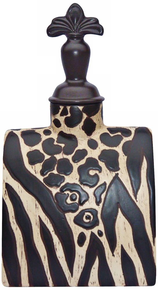Small Ceramic Black and White Animal Print Malawi Jar