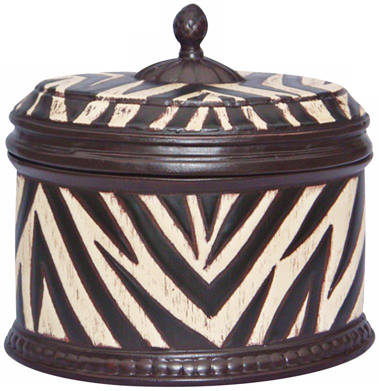 Botswana Ceramic Animal Print Lidded Box