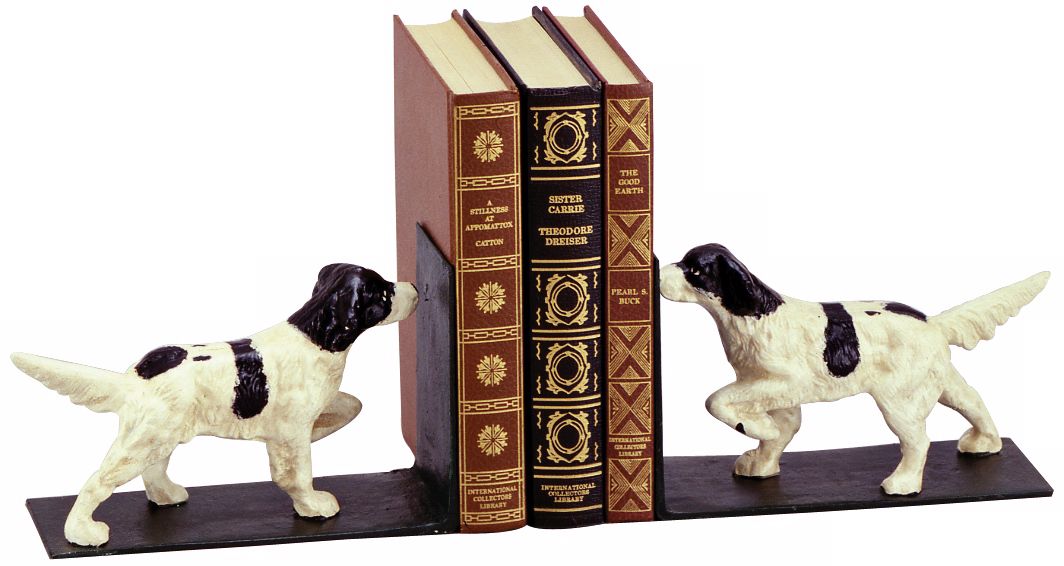 Shropshire Pointer Dog Cast Iron Bookends