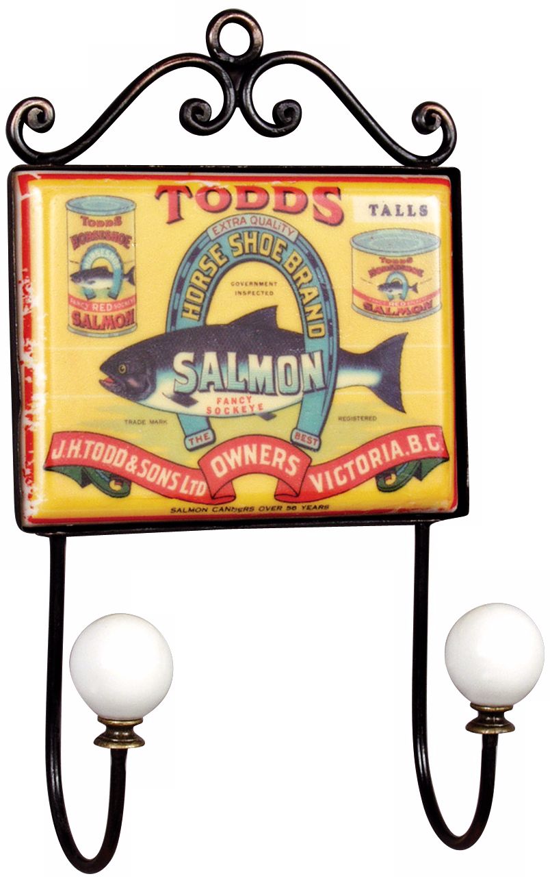Jasper Salmon Plaque Wall Hook