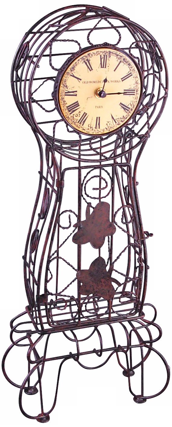 Piola Metal 21" High Wire Case Clock