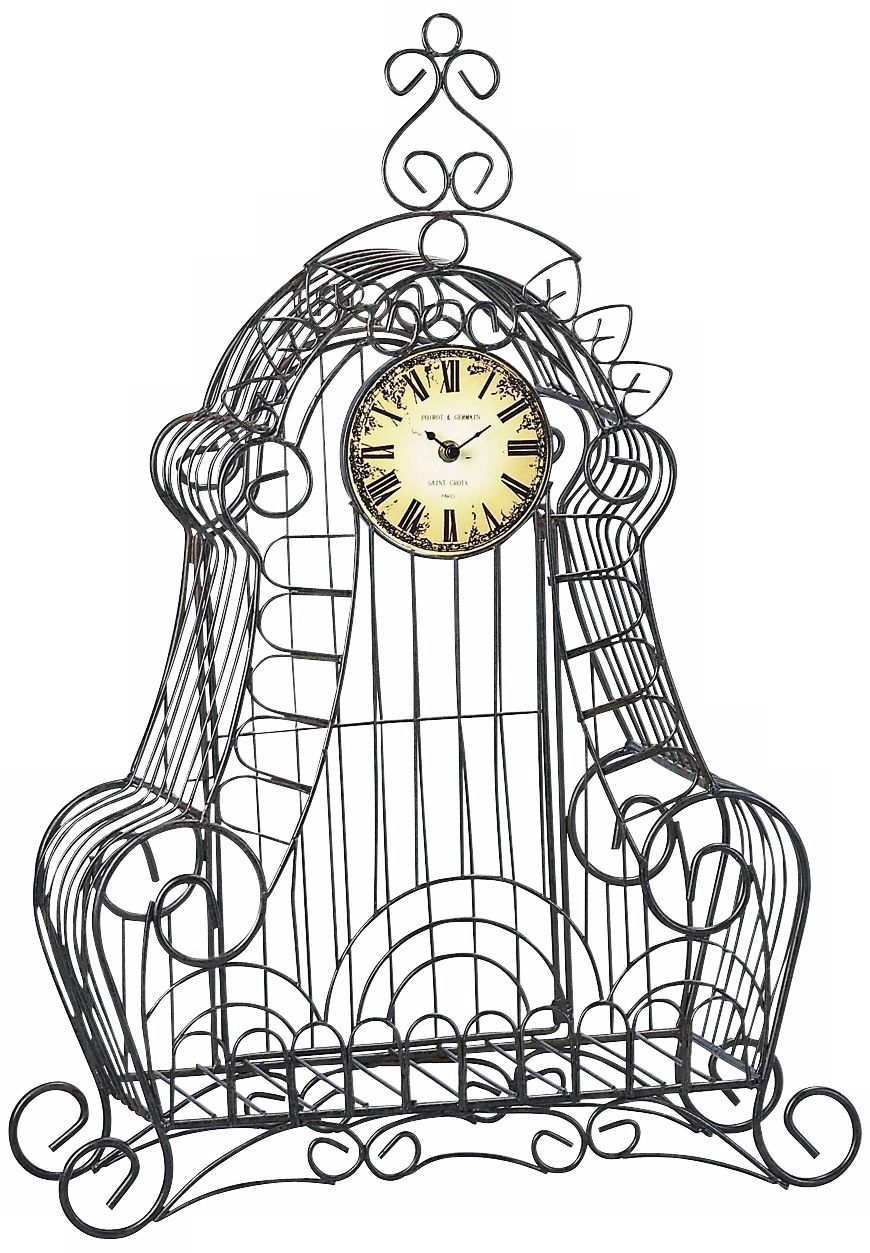 Nesta Cast Iron 29 1/2" High Wire Case Clock