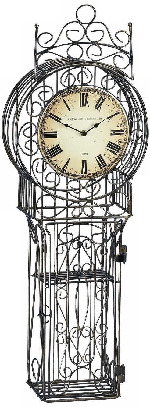 Nesta Cast Iron 34" High Wire Frame Clock